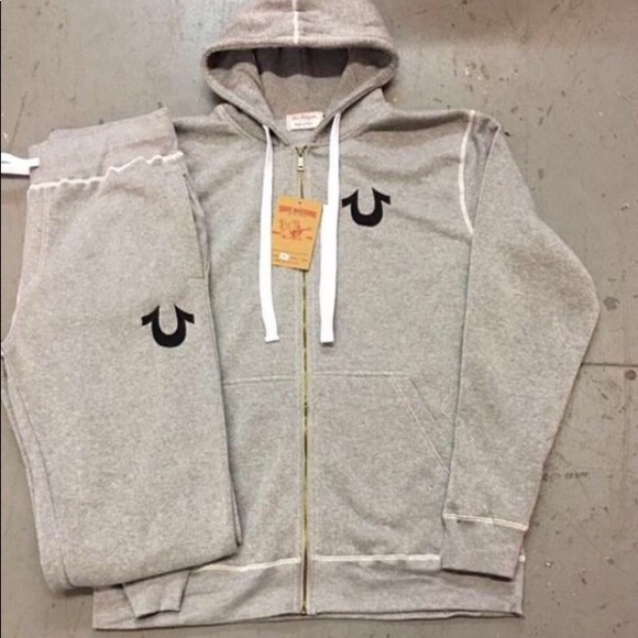 Men’s tru religion sweat pants and jacket